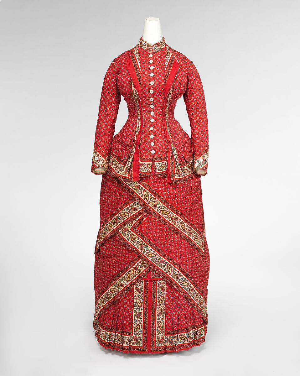 Dress, cotton, American