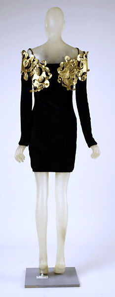 Dress, Giorgio di Sant'Angelo (American, born Italy, 1933–1989), cotton, synthetic fiber, wool, metal, American