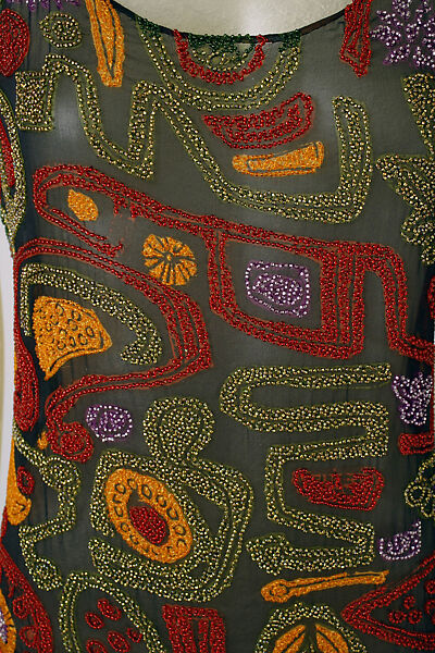 Dress, Giorgio di Sant'Angelo (American, born Italy, 1933–1989), synthetic fiber, glass, American