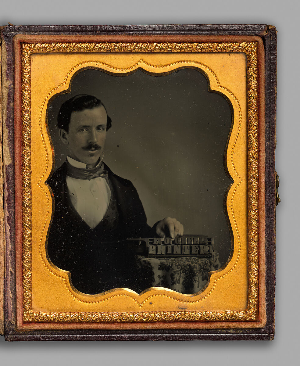 [Portrait of E.J. Odell, Typesetter], Unknown, Ambrotype
