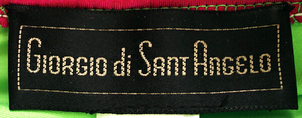 Ensemble, Giorgio di Sant'Angelo (American, born Italy, 1933–1989), synthetic fiber, Lycra, American
