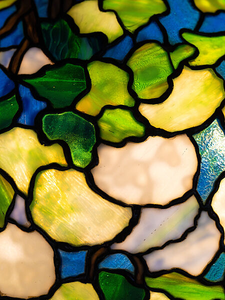 "Snowball" Table Lamp, Louis C. Tiffany (American, New York 1848–1933 New York), Leaded Favrile glass, patinated bronze, American