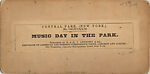 [53 Stereographic Views of Music Stand, Central Park, New York], Various, American, Albumen silver prints