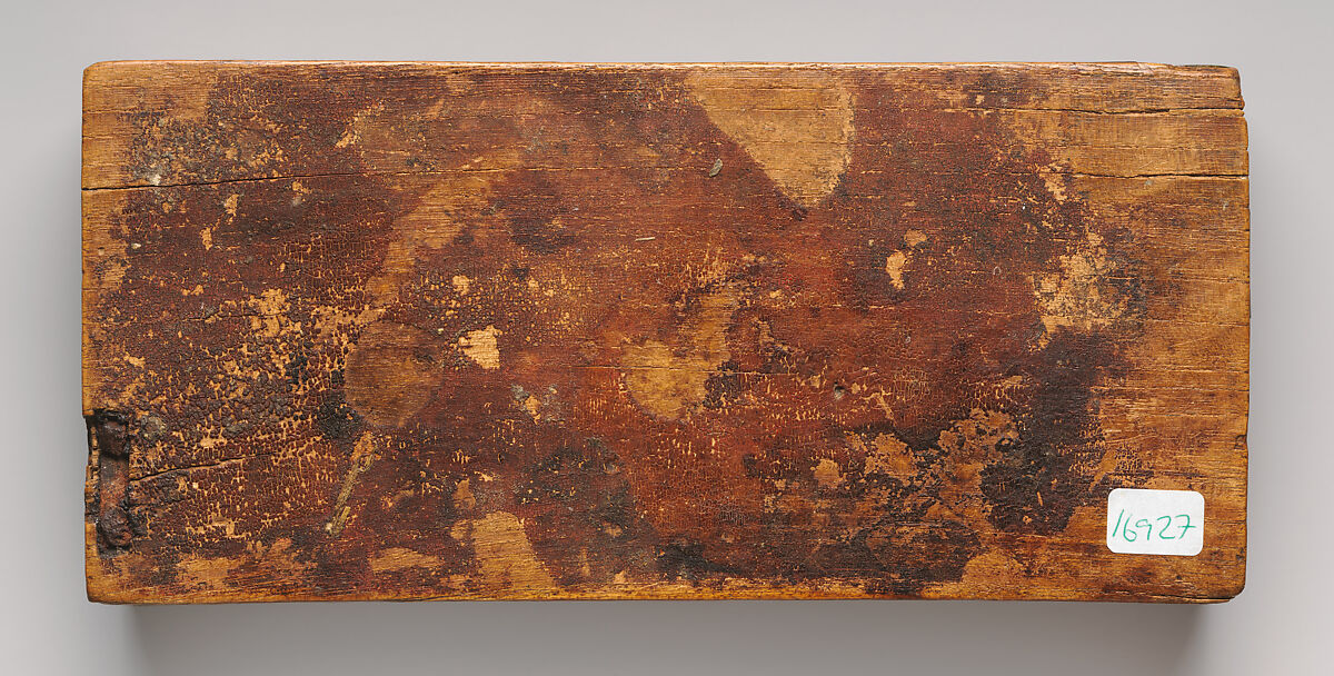 Marquetry Box for Weighing Scales, Wood; inlaid with bone, metal, and pigment