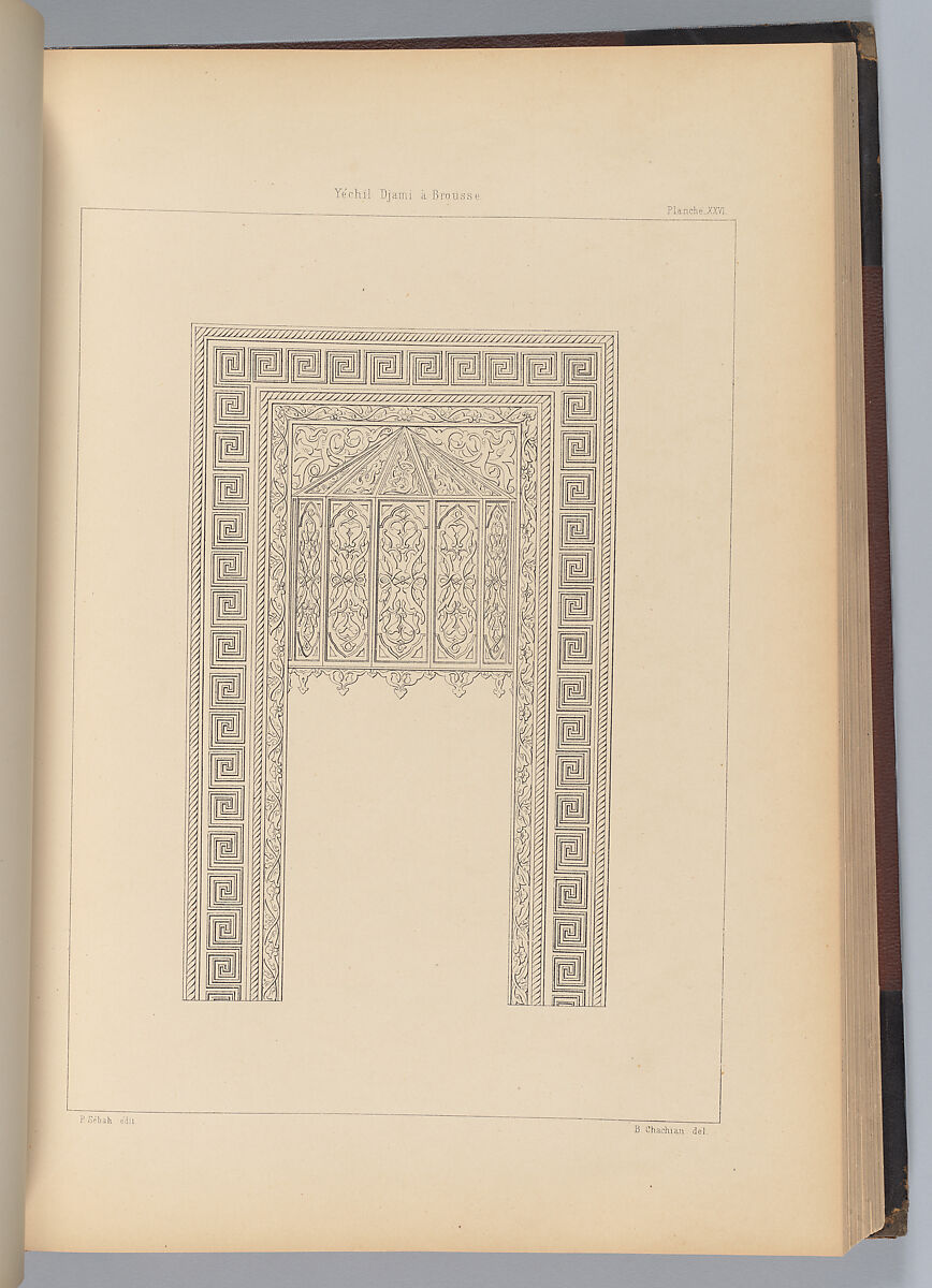 L'architecture ottomane : ouvrage autorisé par iradé impérial et publié sous le patronage de Son Excellence Edhem Pacha, ministère des travaux publics, président de la Commission Impérial Ottomane pour l'Exposition Universelle de 1873 à Vienne, Victor Marie de Launay (French), Chromolithography, lithography