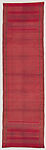 Pak Yok, ceremonial waist cloth with trellis pattern, Silk brocade and silk-and-silver-metal thread border, Thailand