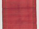 Pak Yok, ceremonial waist cloth with trellis pattern, Silk brocade and silk-and-silver-metal thread border, Thailand