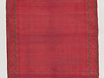 Pak Yok, ceremonial waist cloth with trellis pattern, Silk brocade and silk-and-silver-metal thread border, Thailand
