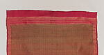 Pha Yok, ceremonial waist cloth with pikun flower pattern, Silk brocade and silk-and-gold-metal thread brocade, Southern Thailand, possibly Nakhon Si Thammarat