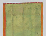 Pha Khem Khab;‘Benares Silk‘, Silk and gilt-metal thread  brocade with Chinese green silk lining, India, Uttar Pradesh, Varanasi