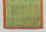 Pha Khem Khab;‘Benares Silk‘, Silk and gilt-metal thread  brocade with Chinese green silk lining, India, Uttar Pradesh, Varanasi