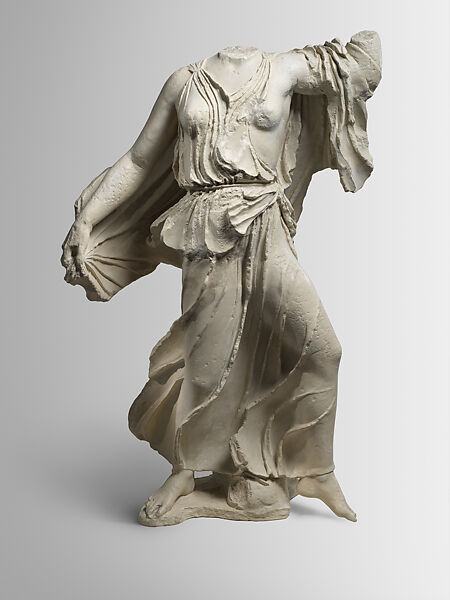 Reproduction of a statue of a Nereid from the Nereid Monument (390–380 BCE), Plaster