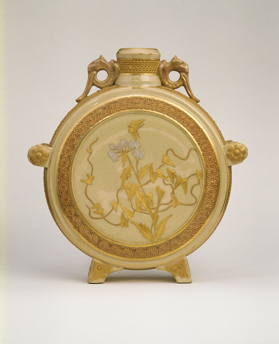 Pilgrim Vase, Chesapeake Pottery (Baltimore, Maryland, 1882–1914), Earthenware, American