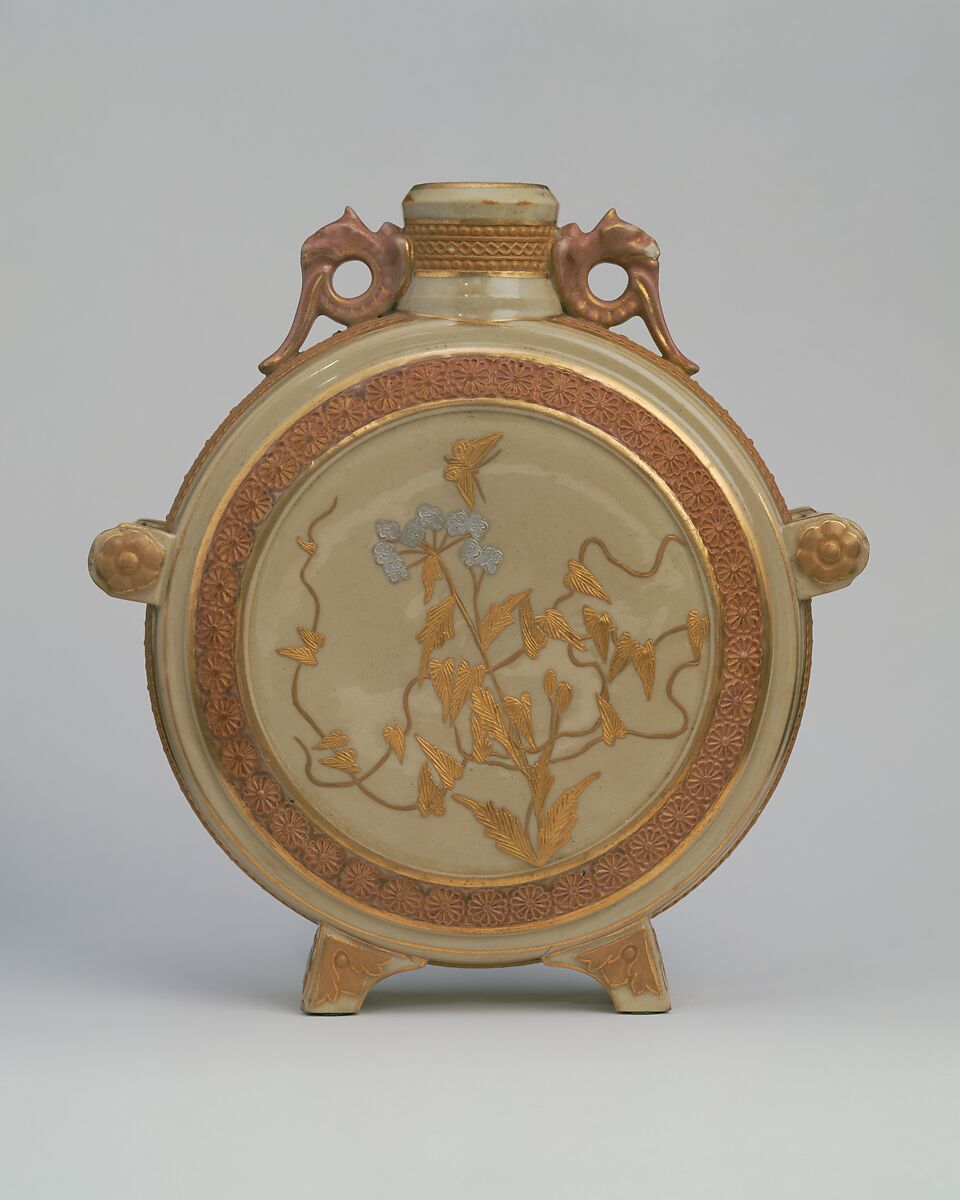Pilgrim Vase, Chesapeake Pottery (Baltimore, Maryland, 1882–1914), Earthenware, American 