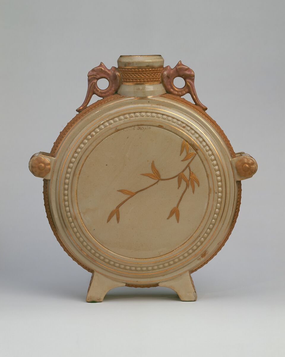 Pilgrim Vase, Chesapeake Pottery (Baltimore, Maryland, 1882–1914), Earthenware, American
