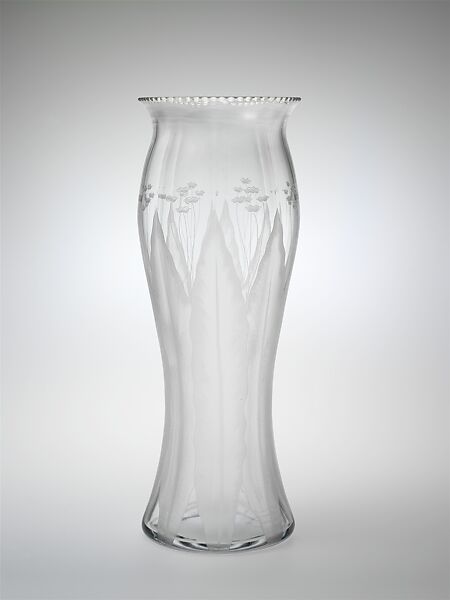 Vase, C. Dorflinger and Sons (American, White Mills, Pennsylviania, 1881–1921), Blown and etched glass, American 
