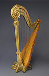 Louis XV Special Harp, Lyon &amp; Healy (American, Chicago, Illinois), Maple, spruce, rosewood inlay, gold leaf, American