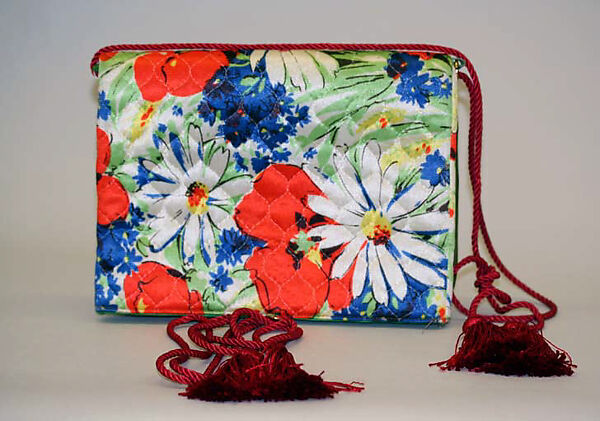 Purse, Giorgio di Sant&#39;Angelo (American, born Italy, 1933–1989), (a, b) synthetic; (c) synthetic, silk, American 