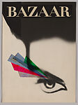 Unpublished Cover design for Harper’s Bazaar, Lillian Bassman, Gelatin silver print and colored plastic foil on paper