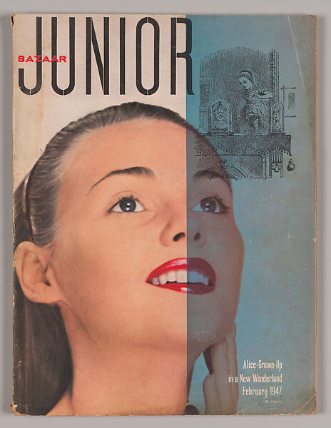 "Alice Grown-Up," in Junior Bazaar, Richard Avedon (American, New York 1923–2004 San Antonio, Texas), Photomechanical reproduction