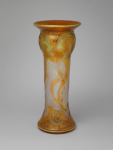 Vase, Honesdale Decorating Company (1901–1932), Blown glass, American 