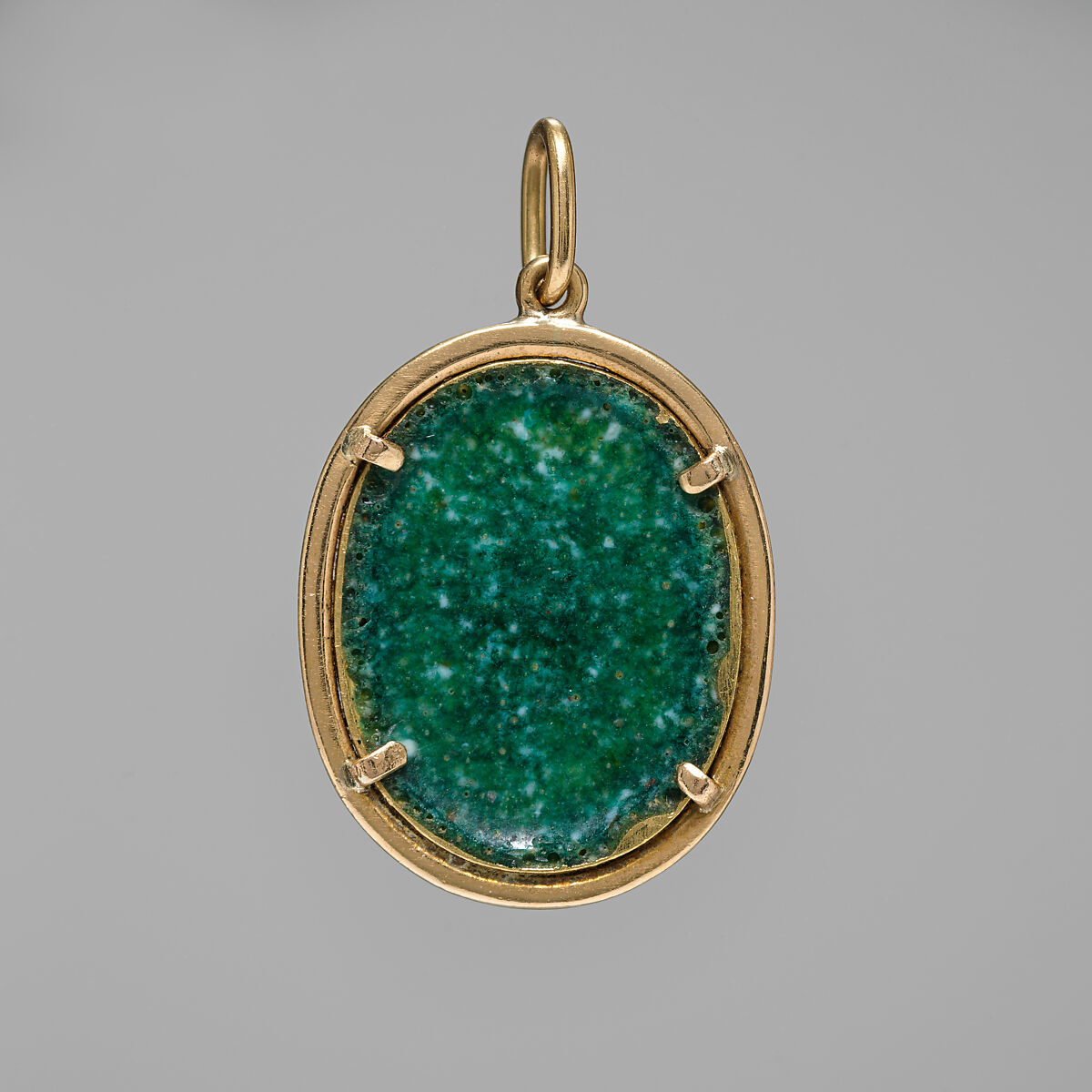 Fath Ali Shah Enameled Pendant, Gold; enamel-painted