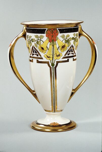 Vase, Lenox, Incorporated (American, Trenton, New Jersey, established 1889), Porcelain, overglaze enamel decoration, American 