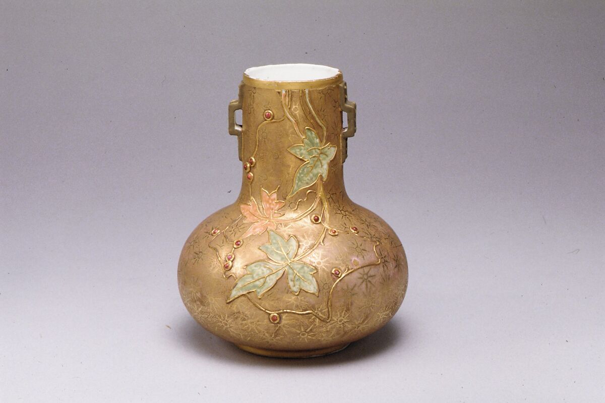 Vase, Faience Manufacturing Company (American, Greenpoint, New York, 1881–1892), Porcelain, American 