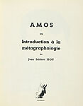 Amos : ou, introduction à la Métagraphologie, Isidore Isou (French (born Romania), Botosani 1925–2007 Paris)