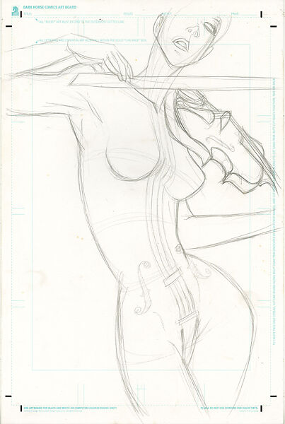 Apocalypse Suite cover pencil study, Gabriel Bá  Brazilian, Graphite pencil
