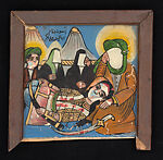 Scene from The Battle of Karbala, Paint on glass
