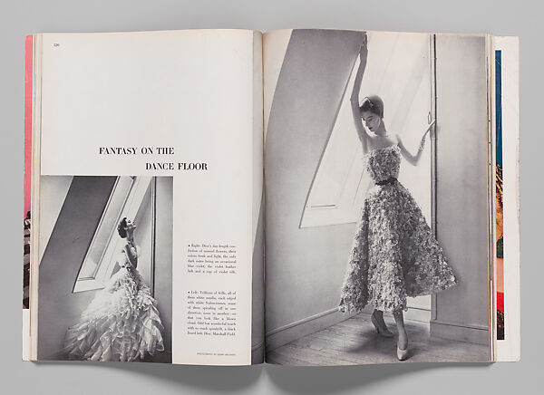 "Fantasy on the Dance Floor," in Harper's Bazaar, Lillian Bassman, Photomechanical reproduction