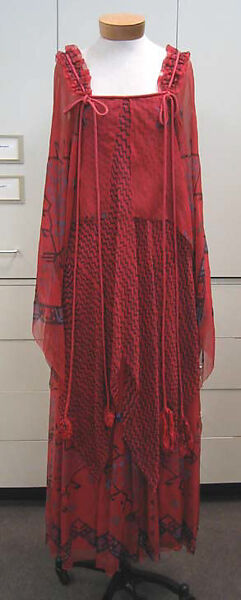 Evening dress, Zandra Rhodes (British, founded 1969), silk, British