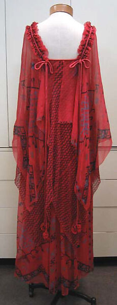 Evening dress, Zandra Rhodes (British, founded 1969), silk, British