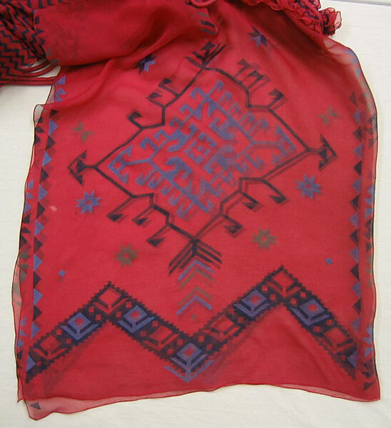 Evening dress, Zandra Rhodes (British, founded 1969), silk, British