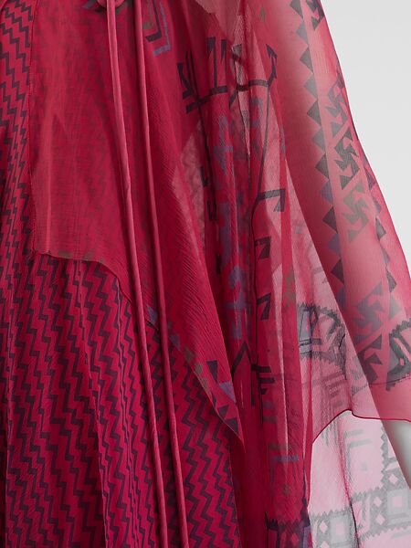 Evening dress, Zandra Rhodes (British, founded 1969), silk, British