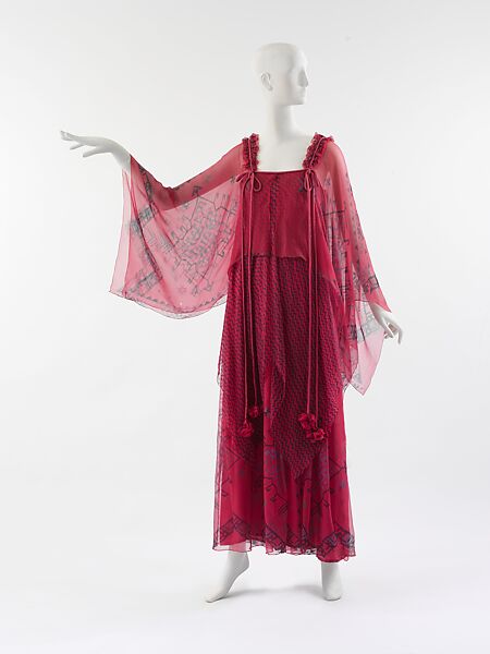 Evening dress, Zandra Rhodes (British, founded 1969), silk, British 