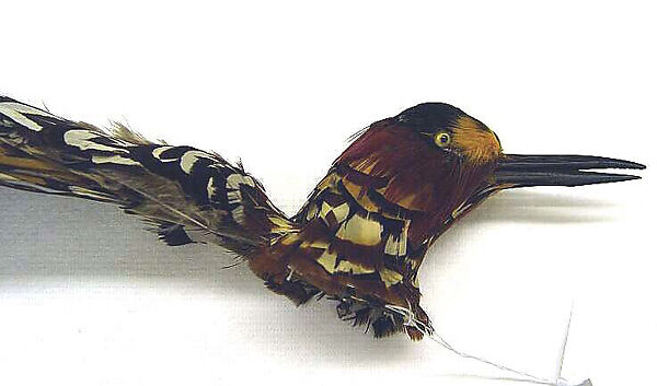 Hat, William J. (American, 1948–1962), a) feather, wool, silk, plastic; b) crystal, metal; c) feather, metal, plastic, American