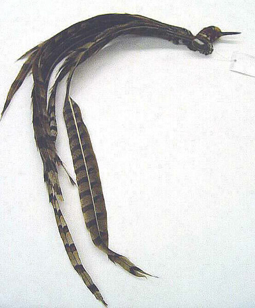 Hat, William J. (American, 1948–1962), a) feather, wool, silk, plastic; b) crystal, metal; c) feather, metal, plastic, American