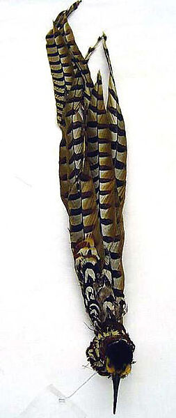 Hat, William J. (American, 1948–1962), a) feather, wool, silk, plastic; b) crystal, metal; c) feather, metal, plastic, American