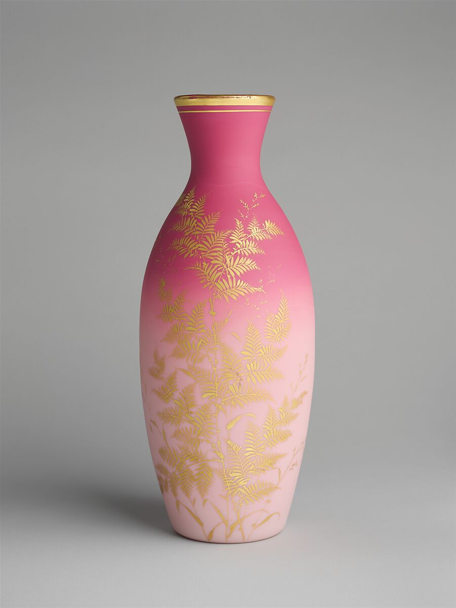Vase, New England Glass Company (American, East Cambridge, Massachusetts, 1818–1888), Blown Peach Blow glass, American 