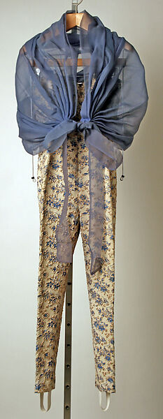 Bodysuit, Pierre Cardin (French (born Italy), San Biagio di Callalta 1922–2020 Neuilly), a) synthetic, metallic; b) synthetic, French 