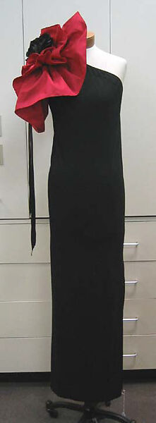 Evening ensemble, Pierre Cardin (French (born Italy), San Biagio di Callalta 1922–2020 Neuilly), a) wool, silk, synthetic; b) silk, French