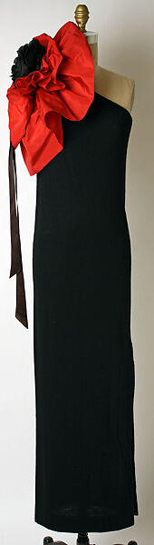 Evening ensemble, Pierre Cardin (French (born Italy), San Biagio di Callalta 1922–2020 Neuilly), a) wool, silk, synthetic; b) silk, French