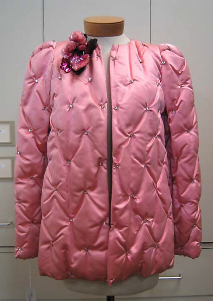 Ensemble, Yves Saint Laurent (French, founded 1961), a) silk, rhinestone, plastic; b) silk, plastic, French