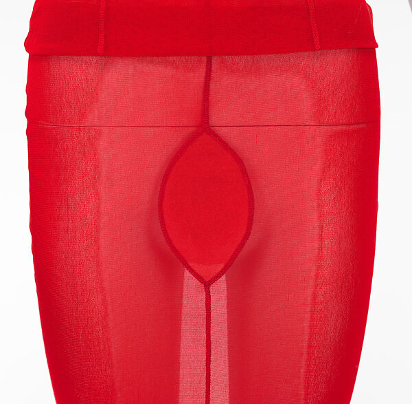 "Crotch", Ann-Sofie Back (Swedish, born 1971), (a) polyester and silk, (b) polyester and silk, (c, d) vinyl and nickel, (e) cowhide and stainless steel, Swedish