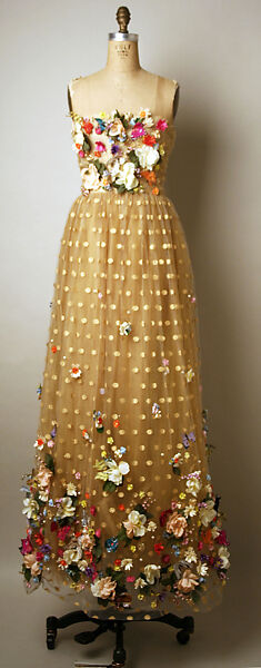 "Butterfly Garden", Arnold Scaasi (American, born Montreal, Canada, 1931–2015), synthetic fiber, American