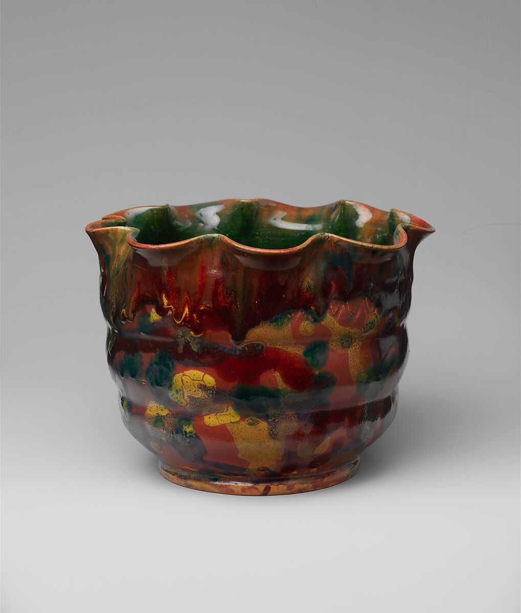 Vase, George E. Ohr (American, Biloxi, Mississippi 1857–1918  Biloxi, Mississippi), Earthenware, American 