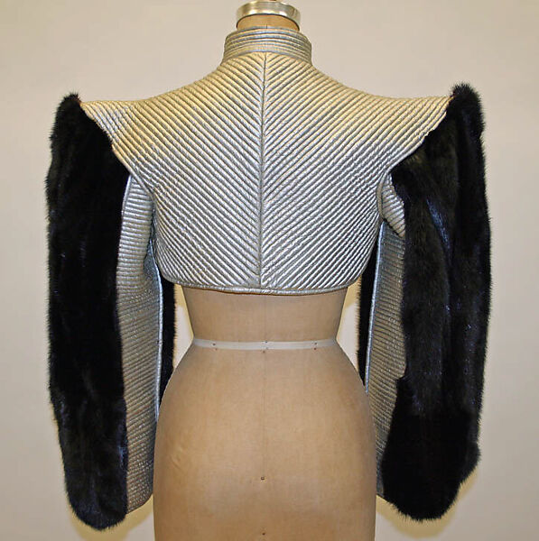 Evening ensemble, (a–d) Larry LeGaspi (American, born 1951), fur, American