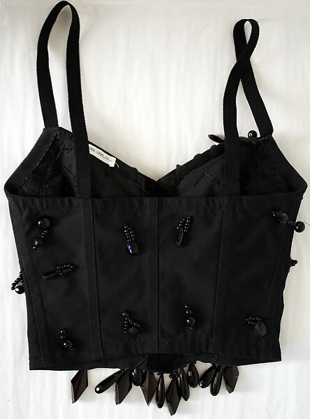 Camisole, Dolce &amp; Gabbana (Italian, founded 1985), synthetic fiber, jet, elastic, Italian